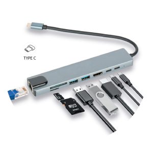 8 Fonksiyonlu Type-C Çoğaltıcı