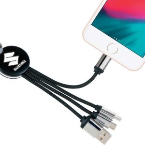 IOS Micro USB Type C Beyaz LED Işıklı Baskı KBL-420